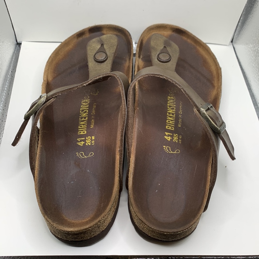 BIRKENSTOCK Gizeh Oiled Leather Tobacco
Brown Thong Sandal Size 41 - Picture 3 of 5
